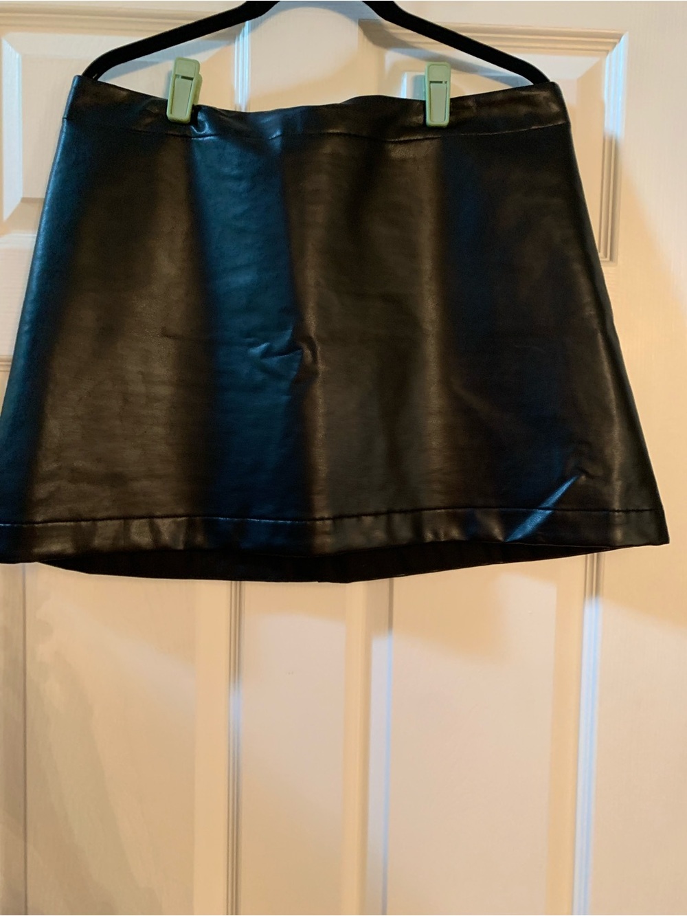 GAP Black Faux Leather Mini Skirt